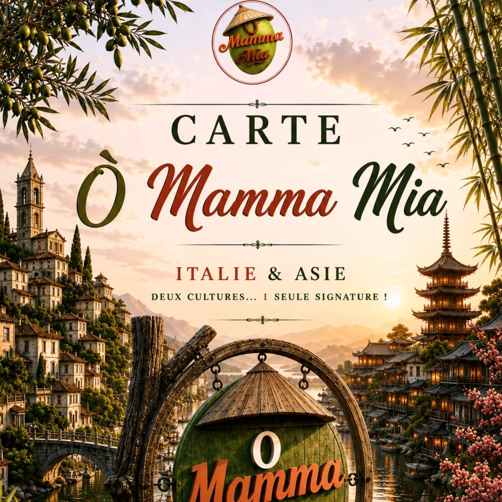 Couverture de la carte O Mamma Mia, Italie et Asie, restaurant à Lourmarin